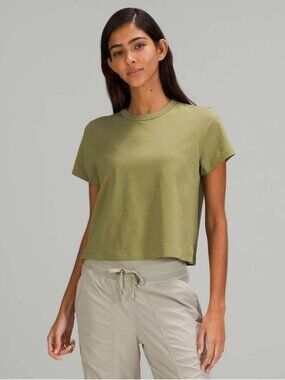 Lululemon Classic-Fit Cotton-Blend T-Shirt Bronze Green